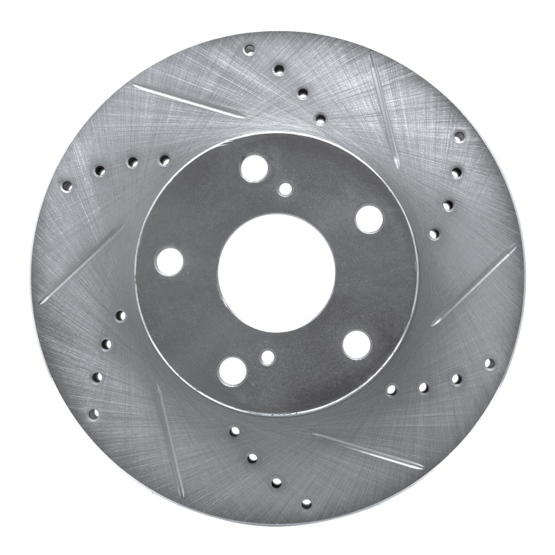 Picture of RNC Brake Rotor - Drill & Slot - R1 05-15 Toyota Tacoma Front Right Drilled & Slotted Silver Brake Rotor rnc631-76133R