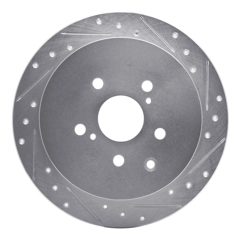 Picture of RNC Brake Rotor - Drill & Slot - R1 10-20 Lexus RX450h Rear Right Drilled & Slotted Silver Brake Rotor rnc631-76141R