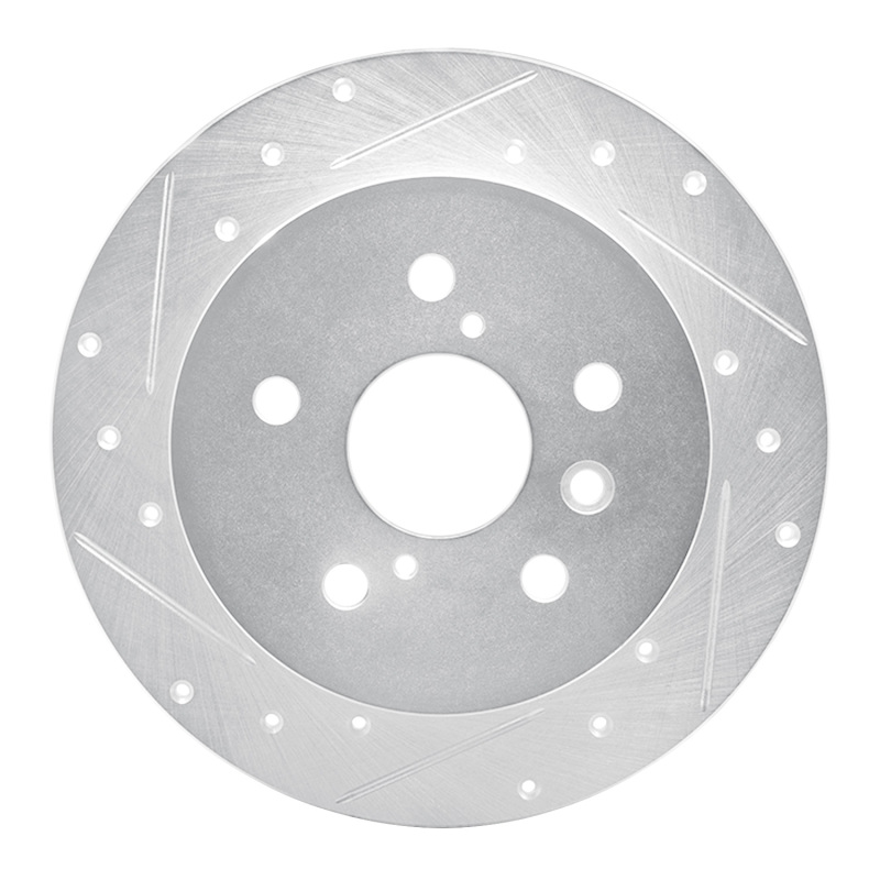 Picture of RNC Brake Rotor - Drill & Slot - R1 18-24 Toyota Camry Rear Left Drilled & Slotted Silver Brake Rotor rnc631-76152L