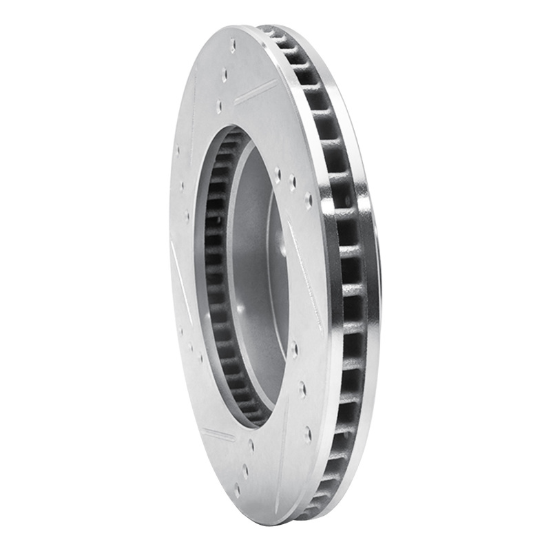 Picture of RNC Brake Rotor - Drill & Slot - R1 16-22 Toyota Prius Front Right Drilled & Slotted Silver Brake Rotor rnc631-76151R