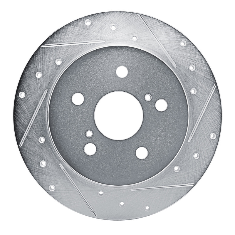 Picture of RNC Brake Rotor - Drill & Slot - R1 18-22 Toyota C-HR Rear Right Drilled & Slotted Silver Brake Rotor rnc631-76157R