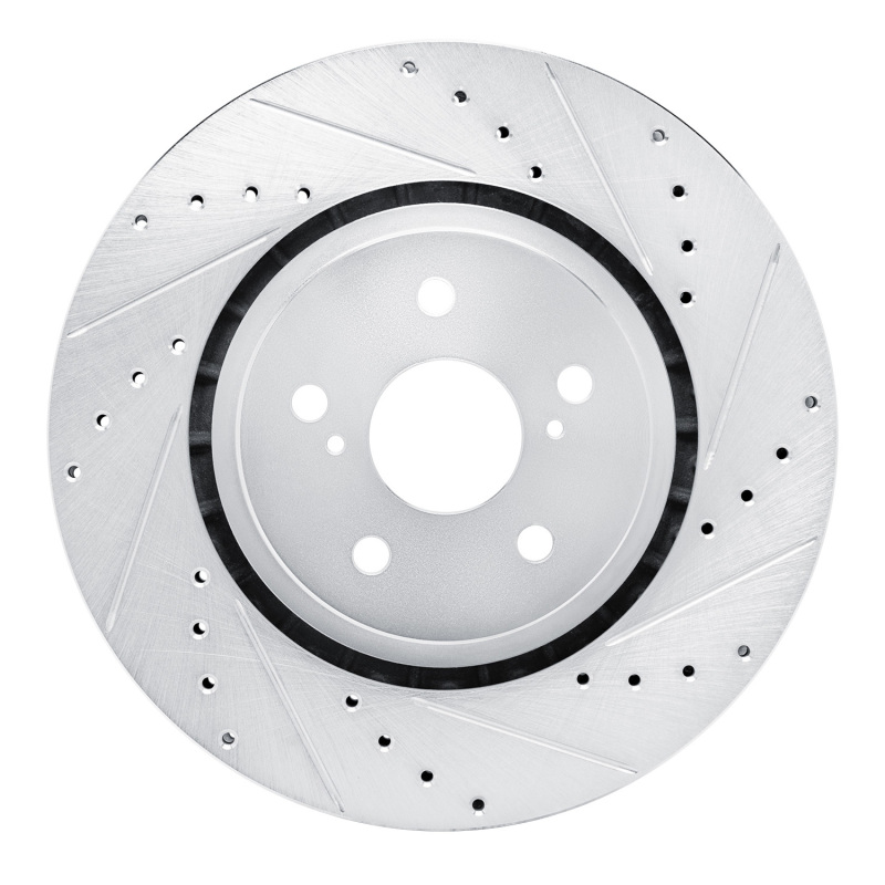 Picture of RNC Brake Rotor - Drill & Slot - R1 21-25 Toyota RAV4 Prime (Plug-in Hybrid) Front Right Drilled & Slotted Silver Brake Rotor rnc631-76160R
