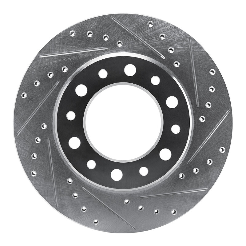 Picture of RNC Brake Rotor - Drill & Slot - R1 76-89 Toyota Land Cruiser Front Right Drilled & Slotted Silver Brake Rotor rnc631-76169R