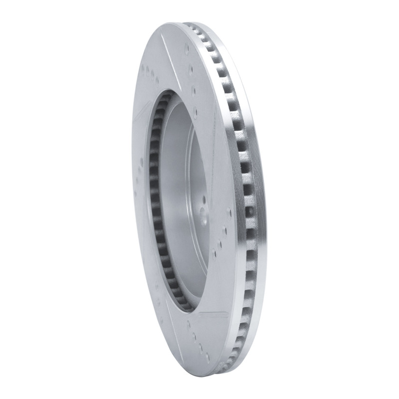 Picture of RNC Brake Rotor - Drill & Slot - R1 19-25 Toyota Corolla (Mexico) Front Left Drilled & Slotted Silver Brake Rotor rnc631-76155L
