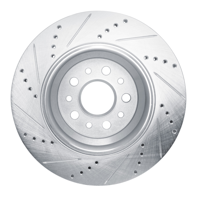 Picture of RNC Brake Rotor - Drill & Slot - R1 14-16 Maserati Ghibli Rear Right Drilled & Slotted Silver Brake Rotor rnc631-79003R