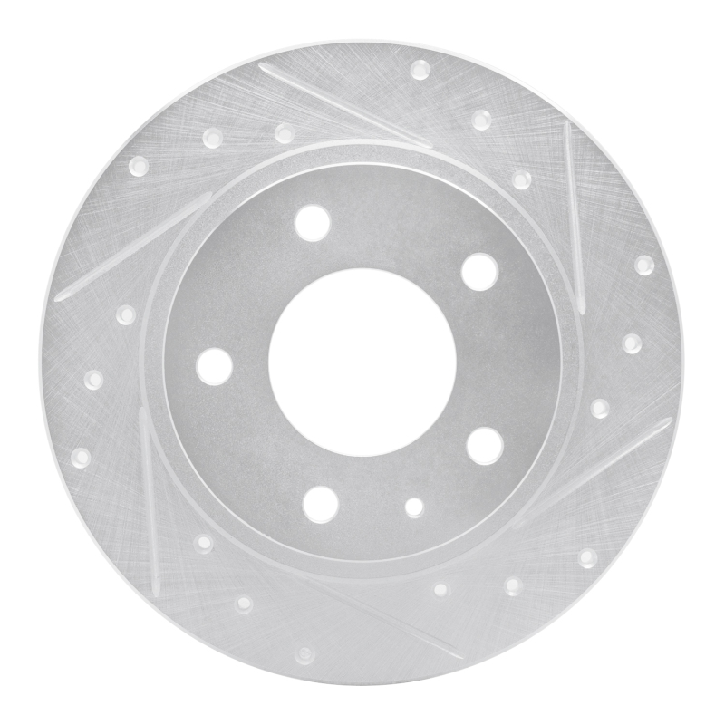 Picture of RNC Brake Rotor - Drill & Slot - R1 93-03 Ford Probe Rear Right Drilled & Slotted Silver Brake Rotor rnc631-80029R