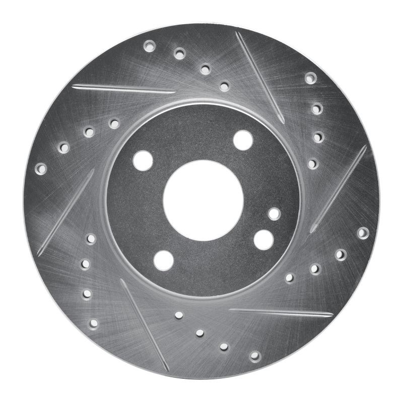 Picture of RNC Brake Rotor - Drill & Slot - R1 94-02 Mazda Miata Front Right Drilled & Slotted Silver Brake Rotor rnc631-80030R