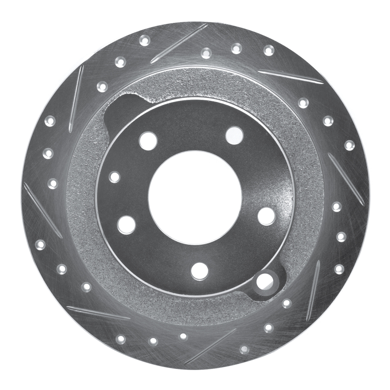 Picture of RNC Brake Rotor - Drill & Slot - R1 95-02 Mazda Millenia Rear Left Drilled & Slotted Silver Brake Rotor rnc631-80033L