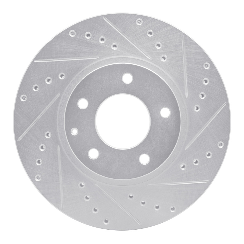 Picture of RNC Brake Rotor - Drill & Slot - R1 01-02 Mazda Millenia Front Right Drilled & Slotted Silver Brake Rotor rnc631-80035R