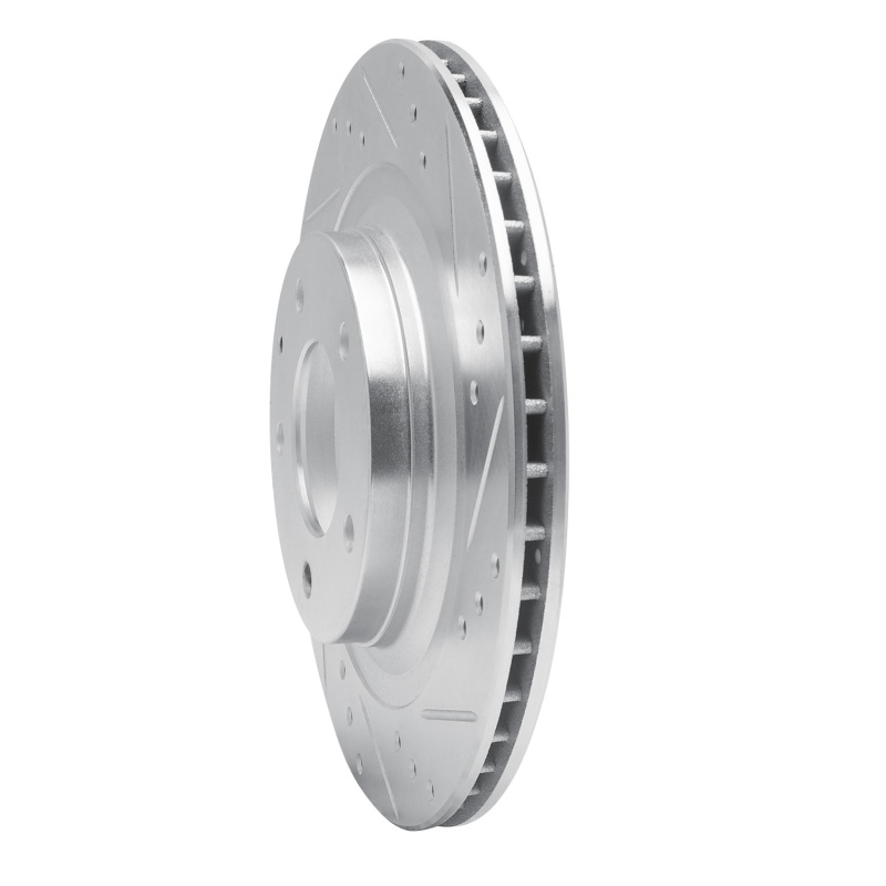 Picture of RNC Brake Rotor - Drill & Slot - R1 93-95 Mazda RX-7 Rear Right Drilled & Slotted Silver Brake Rotor rnc631-80032R