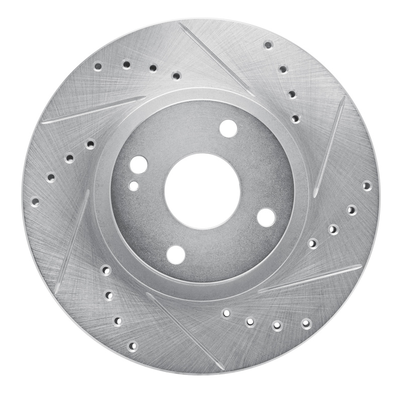 Picture of RNC Brake Rotor - Drill & Slot - R1 01-05 Mazda Miata Front Right Drilled & Slotted Silver Brake Rotor rnc631-80036R