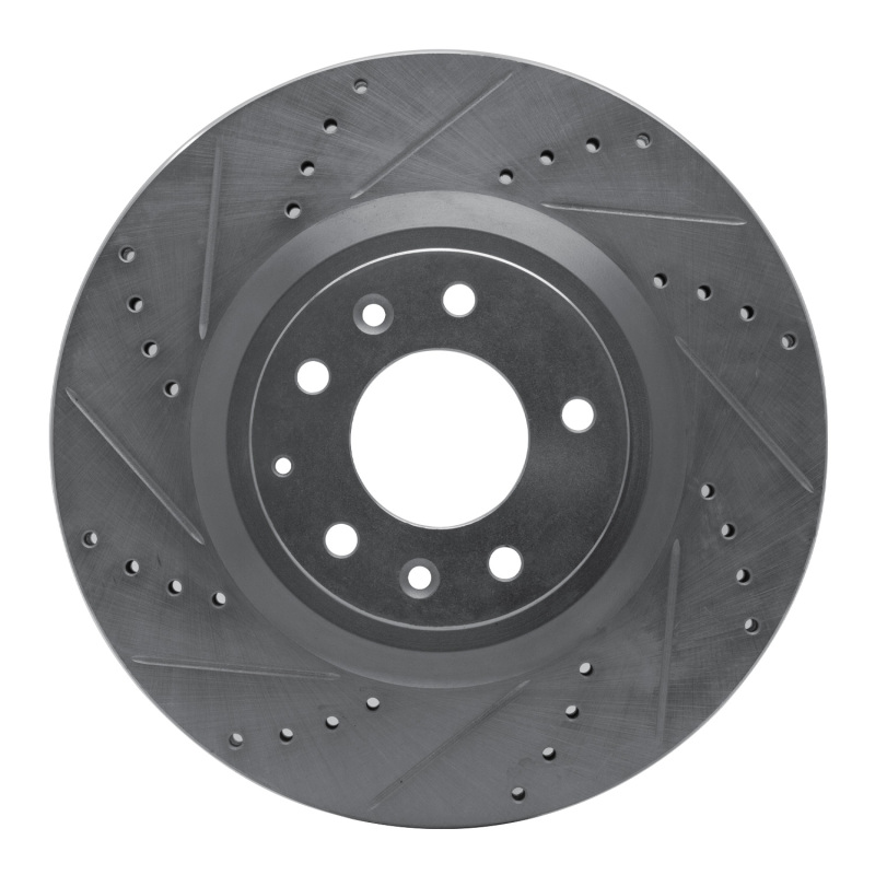 Picture of RNC Brake Rotor - Drill & Slot - R1 04-11 Mazda RX-8 Front Left Drilled & Slotted Silver Brake Rotor rnc631-80043L