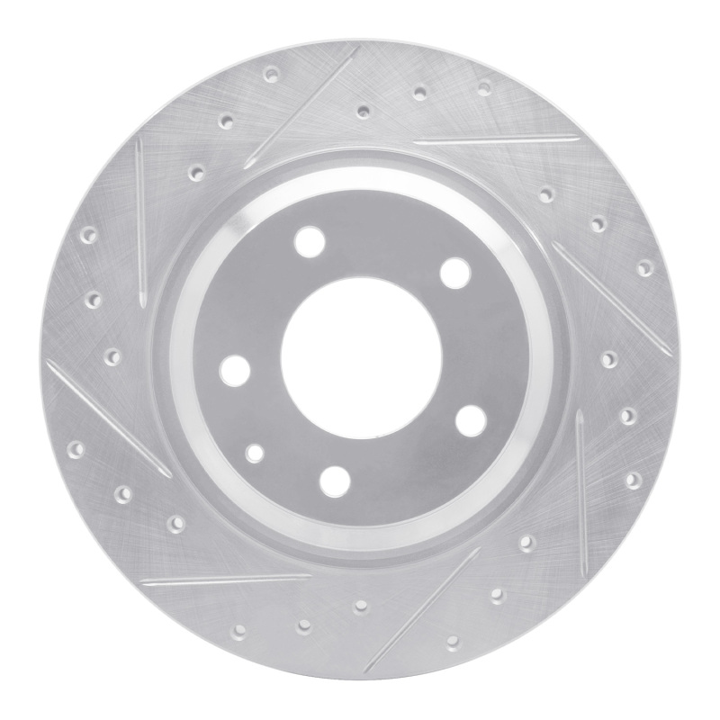 Picture of RNC Brake Rotor - Drill & Slot - R1 04-11 Mazda RX-8 Rear Left Drilled & Slotted Silver Brake Rotor rnc631-80044L