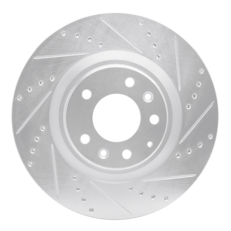 Picture of RNC Brake Rotor - Drill & Slot - R1 04-11 Mazda RX-8 Front Right Drilled & Slotted Silver Brake Rotor rnc631-80043R