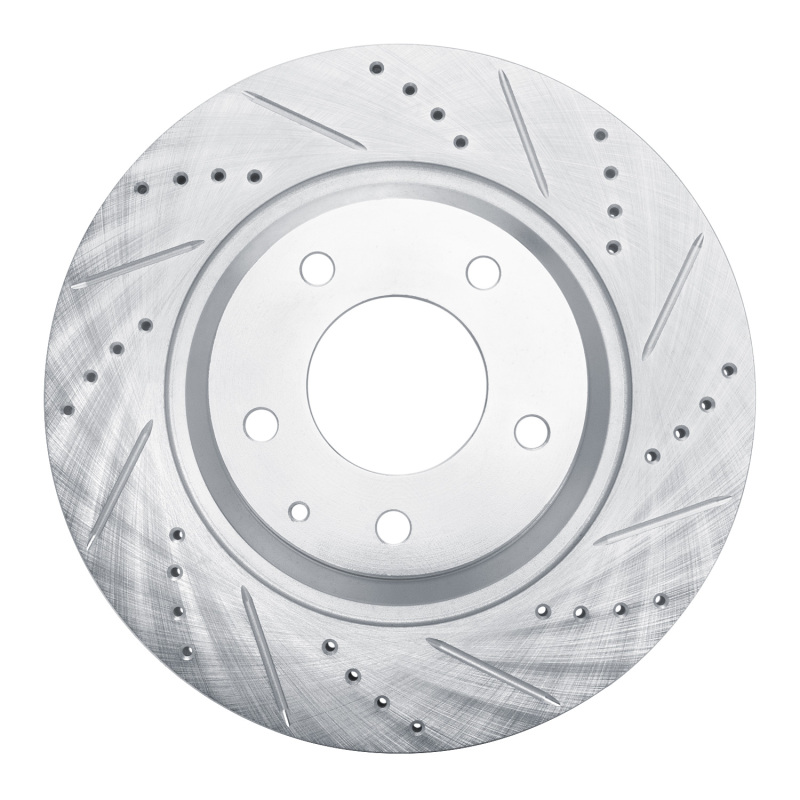 Picture of RNC Brake Rotor - Drill & Slot - R1 04-11 Mazda RX-8 Rear Right Drilled & Slotted Silver Brake Rotor rnc631-80044R