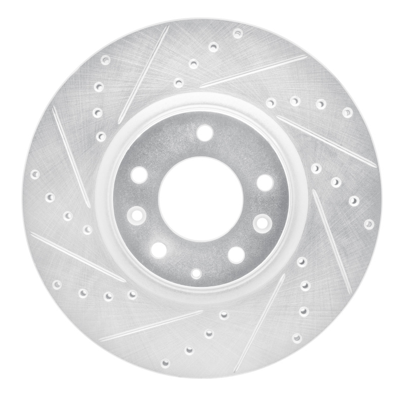 Picture of RNC Brake Rotor - Drill & Slot - R1 06-07 Mazda 6 Front Left Drilled & Slotted Silver Brake Rotor rnc631-80045L