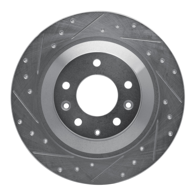 Picture of RNC Brake Rotor - Drill & Slot - R1 06-07 Mazda 6 Rear Left Drilled & Slotted Silver Brake Rotor rnc631-80046L