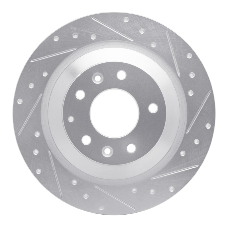 Picture of RNC Brake Rotor - Drill & Slot - R1 06-07 Mazda 6 Rear Right Drilled & Slotted Silver Brake Rotor rnc631-80046R