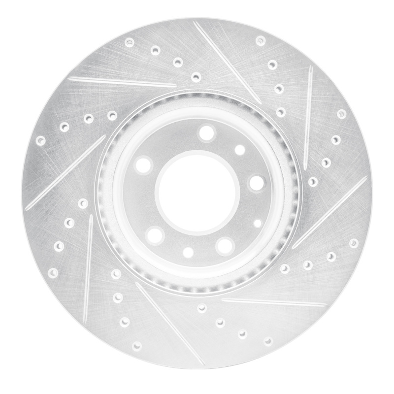Picture of RNC Brake Rotor - Drill & Slot - R1 06-07 Mazda 6 Front Left Drilled & Slotted Silver Brake Rotor rnc631-80045L