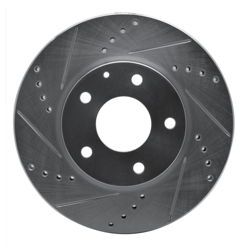 Picture of RNC Brake Rotor - Drill & Slot - R1 14-24 Mazda CX-3 Front Left Drilled & Slotted Silver Brake Rotor rnc631-80053L