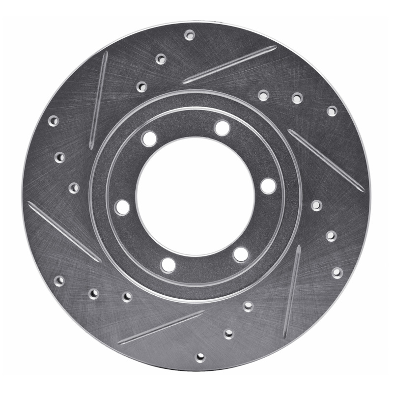 Picture of RNC Brake Rotor - Drill & Slot - R1 86-93 Mazda B2200 Front Left Drilled & Slotted Silver Brake Rotor rnc631-80056L