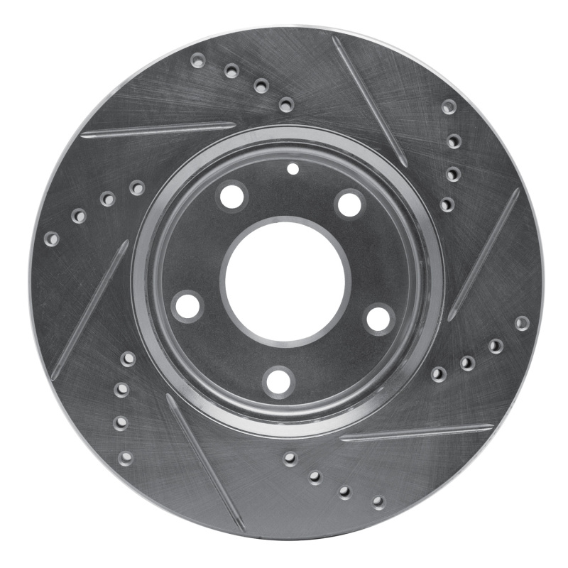 Picture of RNC Brake Rotor - Drill & Slot - R1 14-24 Mazda CX-3 Front Left Drilled & Slotted Silver Brake Rotor rnc631-80053L