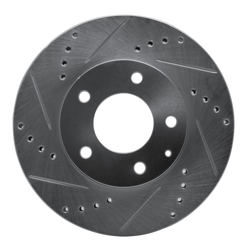 Picture of RNC Brake Rotor - Drill & Slot - R1 95-06 Mazda MPV Front Left Drilled & Slotted Silver Brake Rotor rnc631-80062L