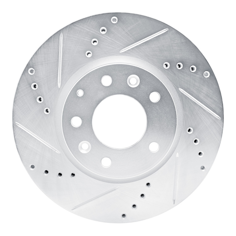 Picture of RNC Brake Rotor - Drill & Slot - R1 07-12 Mazda CX-7 Front Left Drilled & Slotted Silver Brake Rotor rnc631-80066L