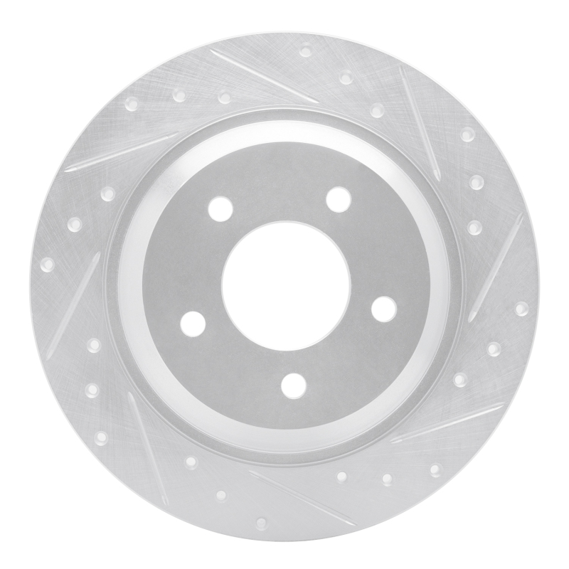 Picture of RNC Brake Rotor - Drill & Slot - R1 06-15 Mazda 5 Rear Right Drilled & Slotted Silver Brake Rotor rnc631-80064R