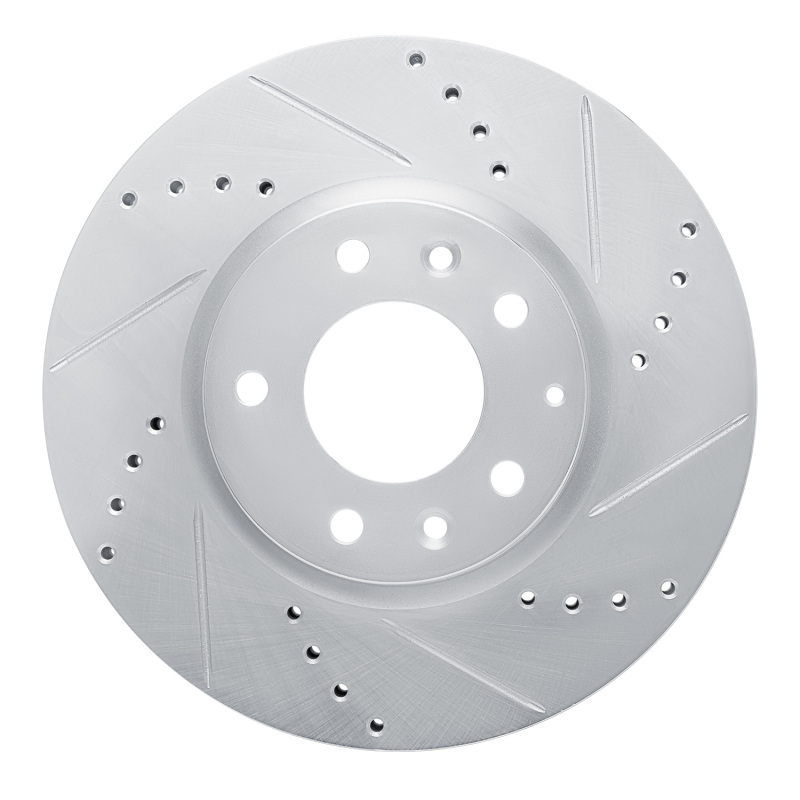 Picture of RNC Brake Rotor - Drill & Slot - R1 07-12 Mazda CX-7 Front Right Drilled & Slotted Silver Brake Rotor rnc631-80066R