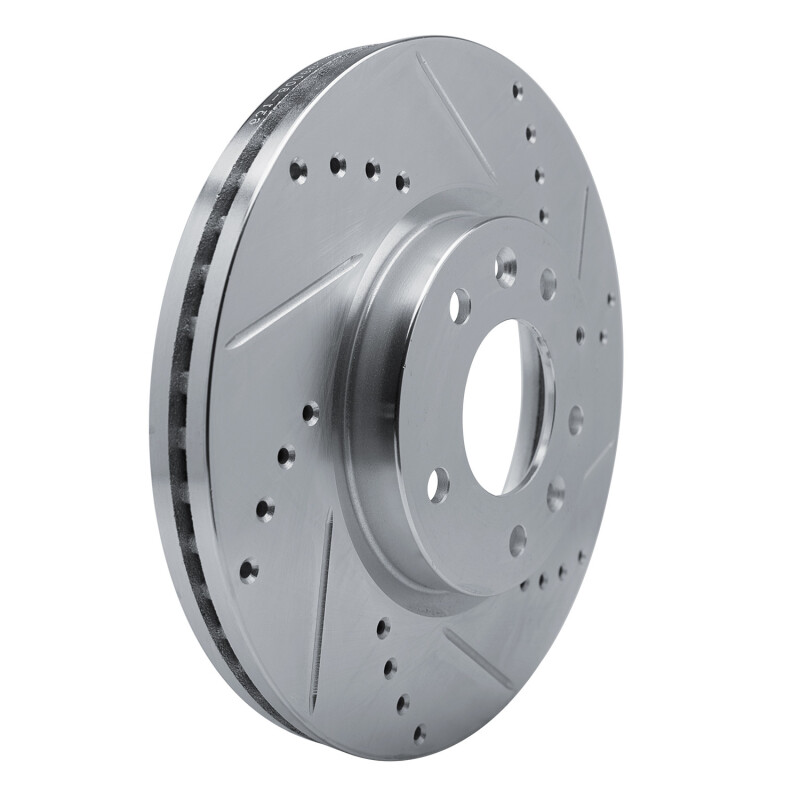 Picture of RNC Brake Rotor - Drill & Slot - R1 07-12 Mazda CX-7 Front Right Drilled & Slotted Silver Brake Rotor rnc631-80066R