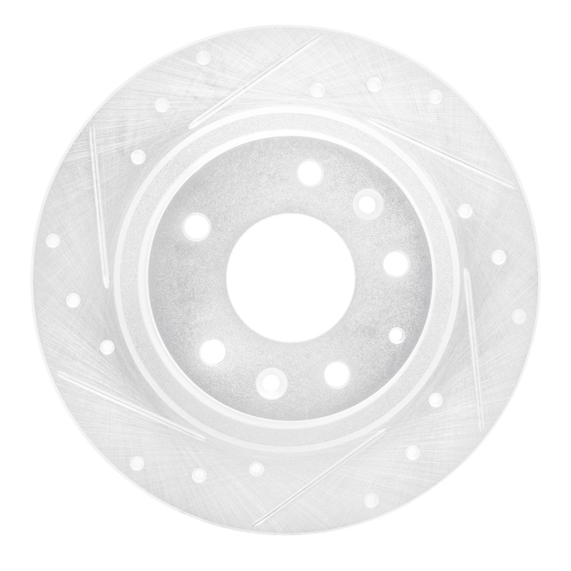 Picture of RNC Brake Rotor - Drill & Slot - R1 16-18 Mazda CX-3 Rear Left Drilled & Slotted Silver Brake Rotor rnc631-80075L