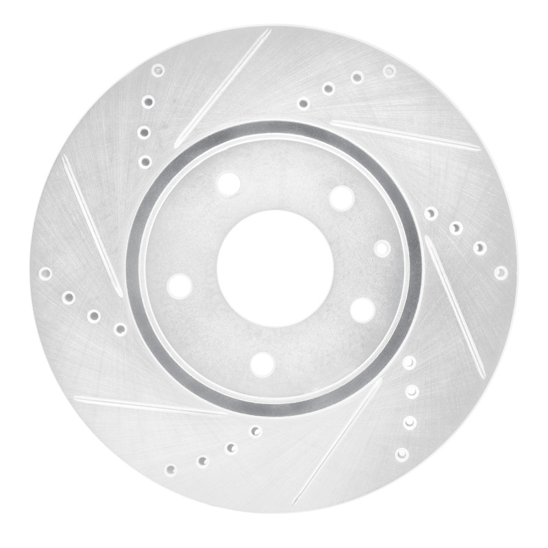 Picture of RNC Brake Rotor - Drill & Slot - R1 16-25 Mazda CX-5 Front Left Drilled & Slotted Silver Brake Rotor rnc631-80076L