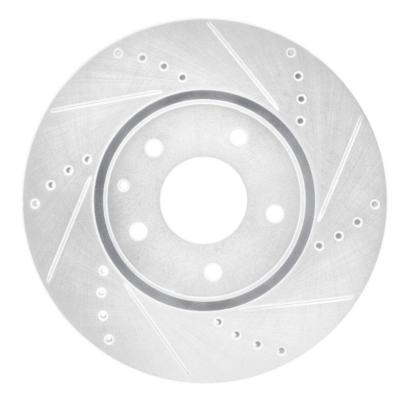 Picture of RNC Brake Rotor - Drill & Slot - R1 16-25 Mazda 6 Front Right Drilled & Slotted Silver Brake Rotor rnc631-80076R