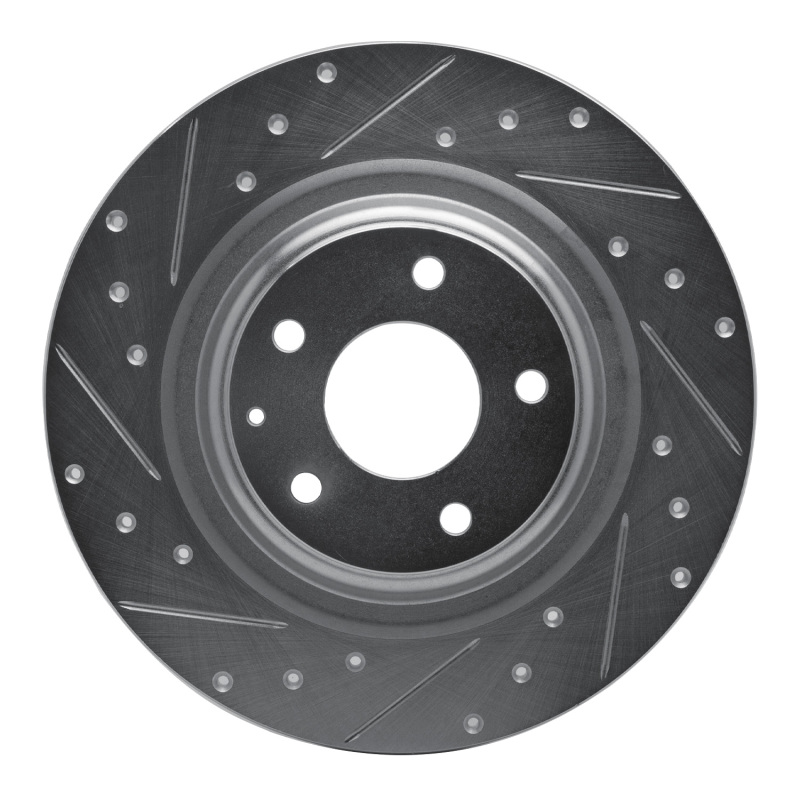 Picture of RNC Brake Rotor - Drill & Slot - R1 16-23 Mazda CX-9 Rear Left Drilled & Slotted Silver Brake Rotor rnc631-80077L