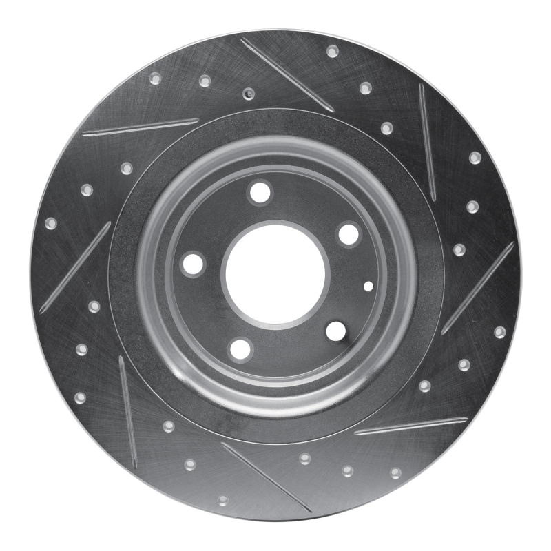 Picture of RNC Brake Rotor - Drill & Slot - R1 16-23 Mazda CX-9 Rear Left Drilled & Slotted Silver Brake Rotor rnc631-80077L