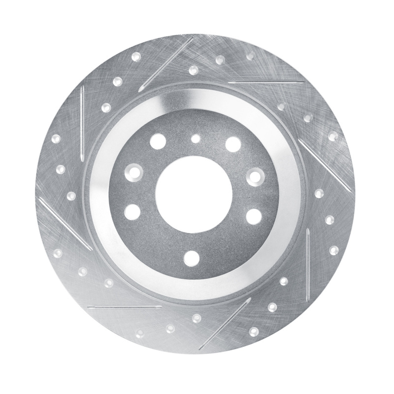 Picture of RNC Brake Rotor - Drill & Slot - R1 13-25 Mazda CX-30 Rear Left Drilled & Slotted Silver Brake Rotor rnc631-80083L