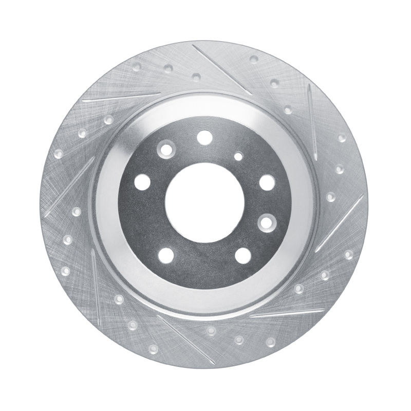 Picture of RNC Brake Rotor - Drill & Slot - R1 13-25 Mazda MX-30 Rear Right Drilled & Slotted Silver Brake Rotor rnc631-80083R