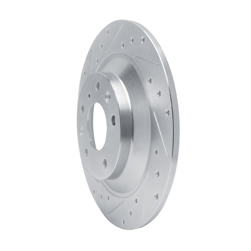 Picture of RNC Brake Rotor - Drill & Slot - R1 13-25 Mazda CX-30 Rear Left Drilled & Slotted Silver Brake Rotor rnc631-80083L