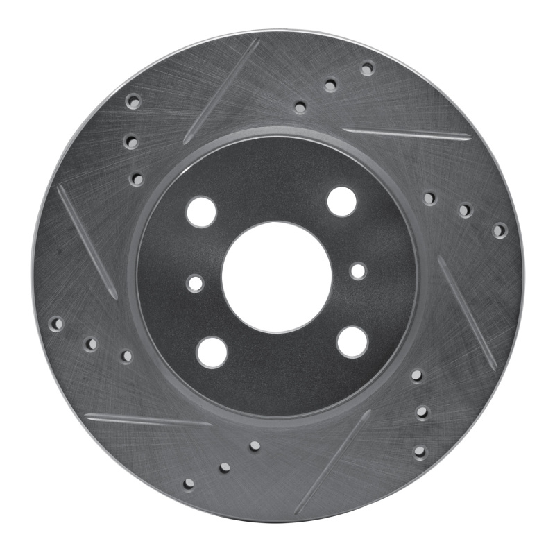 Picture of RNC Brake Rotor - Drill & Slot - R1 12-15 Scion IQ Front Left Drilled & Slotted Silver Brake Rotor rnc631-91001L