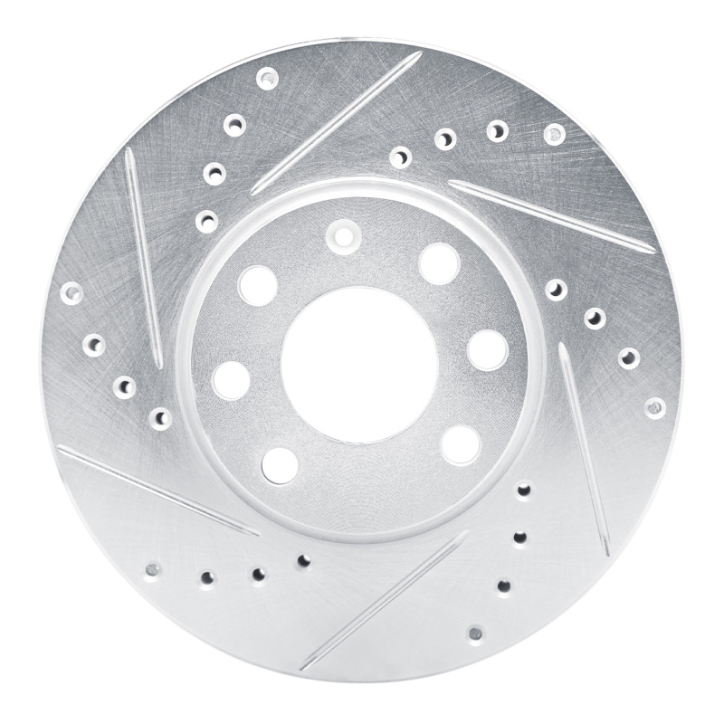 Picture of RNC Brake Rotor - Drill & Slot - R1 00-05 Chevrolet Zafira (Mexico) Front Left Drilled & Slotted Silver Brake Rotor rnc631-92001L