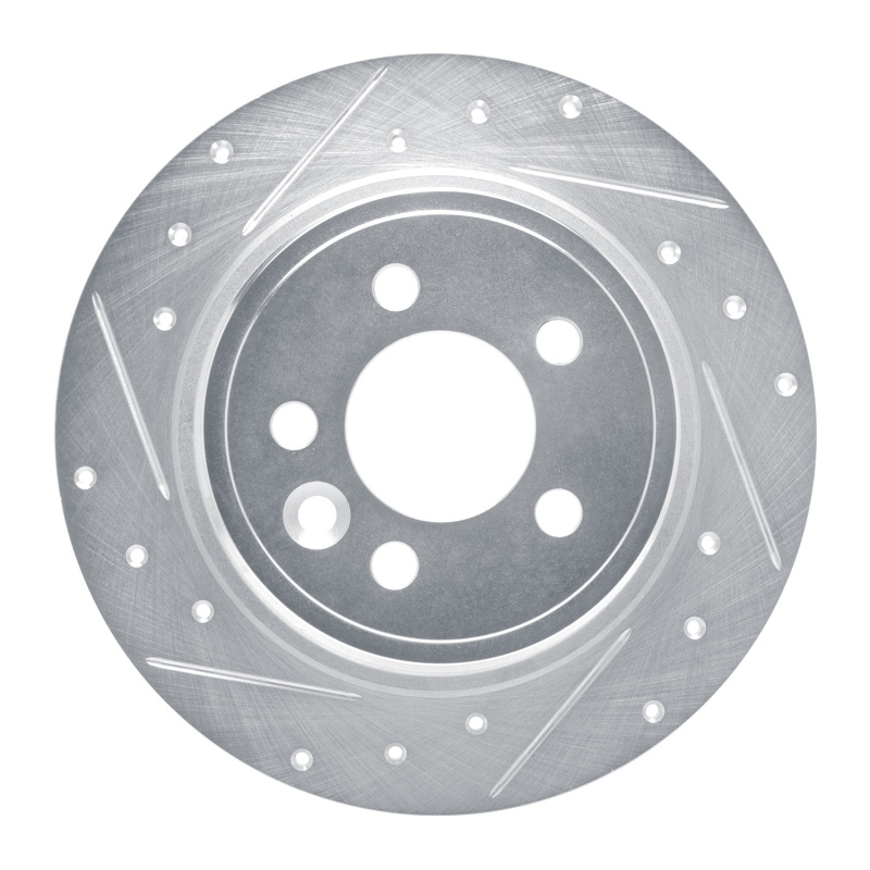 Picture of RNC Brake Rotor - Drill & Slot - R1 00-06 Rover 75 (Mexico) Rear Left Drilled & Slotted Silver Brake Rotor rnc631-92002L