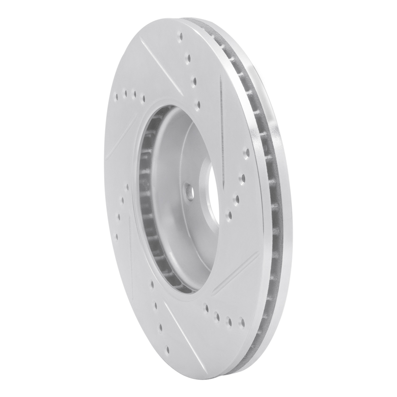 Picture of RNC Brake Rotor - Drill & Slot - R1 16-25 Mazda 2 (Mexico) Front Left Drilled & Slotted Silver Brake Rotor rnc631-91003L