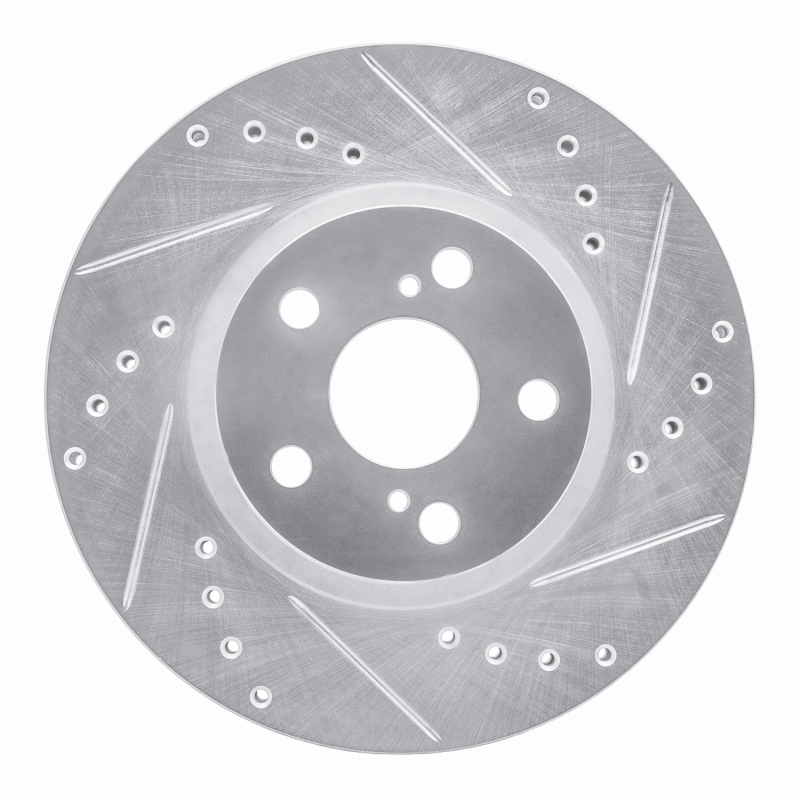 Picture of RNC Brake Rotor - Drill & Slot - R1 09-15 Toyota Corolla (Mexico) Front Right Drilled & Slotted Silver Brake Rotor rnc631-92009R