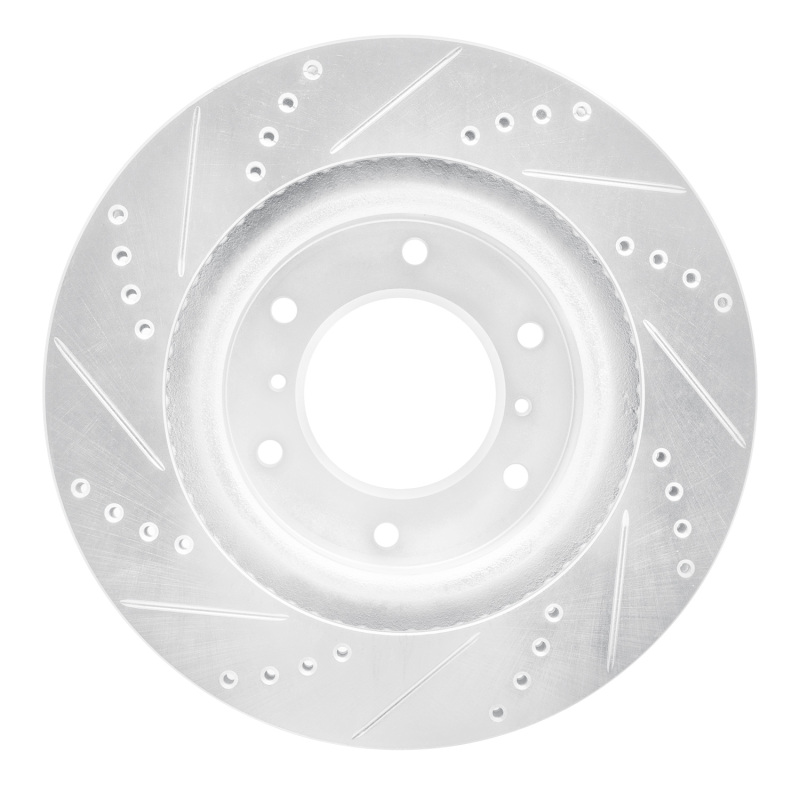 Picture of RNC Brake Rotor - Drill & Slot - R1 08-17 Mitsubishi Montero Limited (Mexico) Front Right Drilled & Slotted Silver Brake Rotor rnc631-92007R