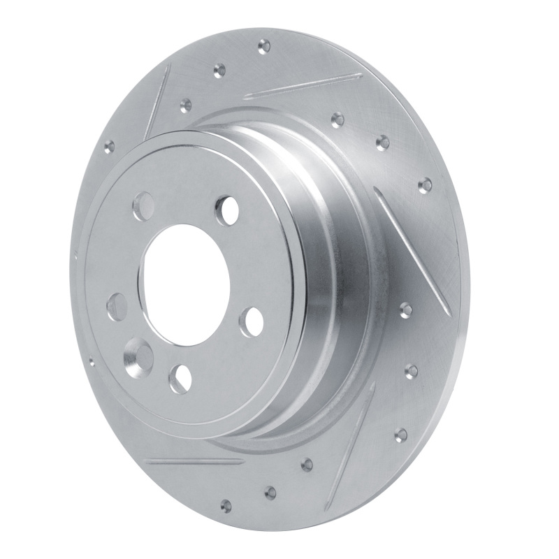 Picture of RNC Brake Rotor - Drill & Slot - R1 00-06 Rover 75 (Mexico) Rear Left Drilled & Slotted Silver Brake Rotor rnc631-92002L