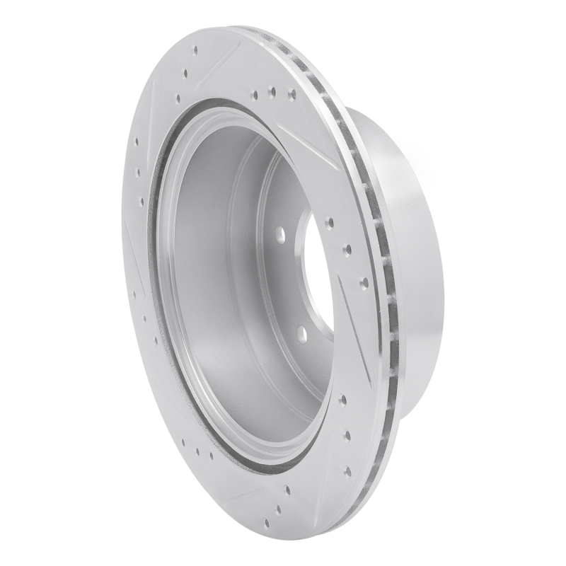 Picture of RNC Brake Rotor - Drill & Slot - R1 15-17 Mitsubishi Montero Limited (Mexico) Rear Right Drilled & Slotted Silver Brake Rotor rnc631-92006R