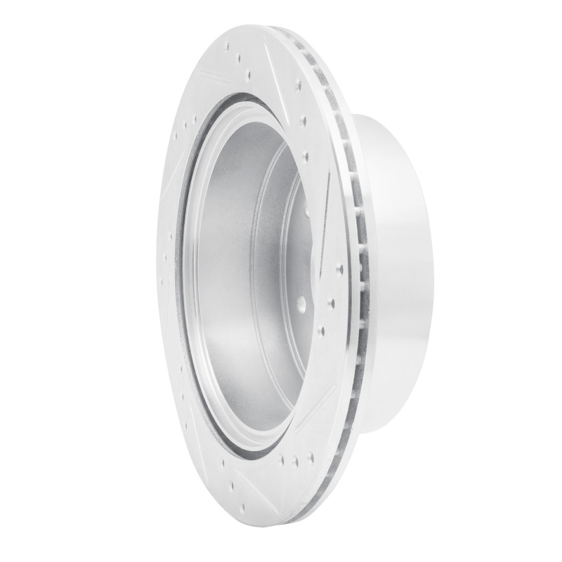 Picture of RNC Brake Rotor - Drill & Slot - R1 15-17 Mitsubishi Montero Limited (Mexico) Rear Left Drilled & Slotted Silver Brake Rotor rnc631-92006L