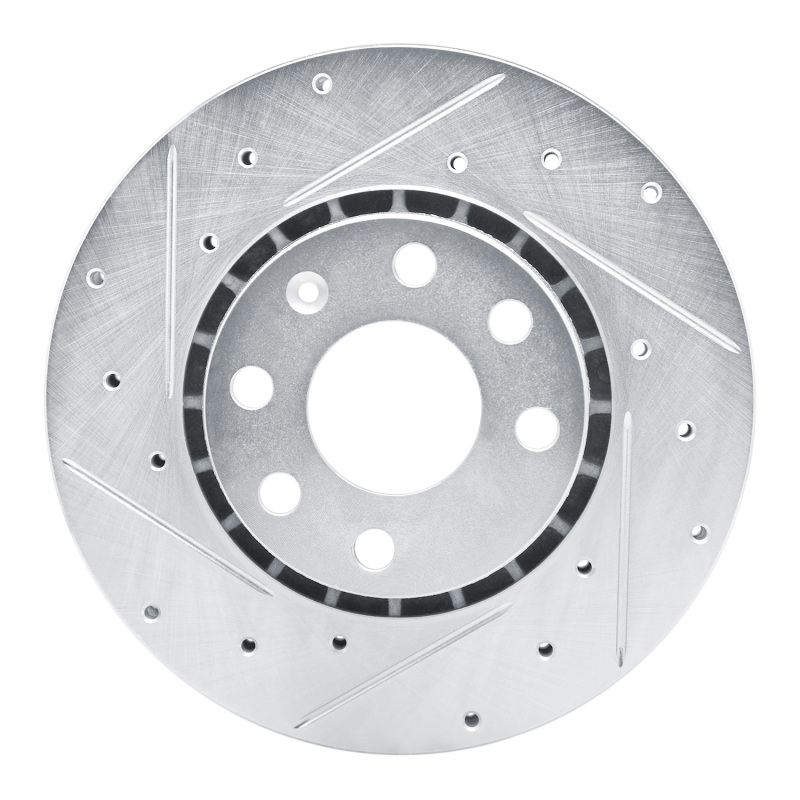 Picture of RNC Brake Rotor - Drill & Slot - R1 98-99 Chevrolet TIGRA (Mexico) Front Left Drilled & Slotted Silver Brake Rotor rnc631-92018L