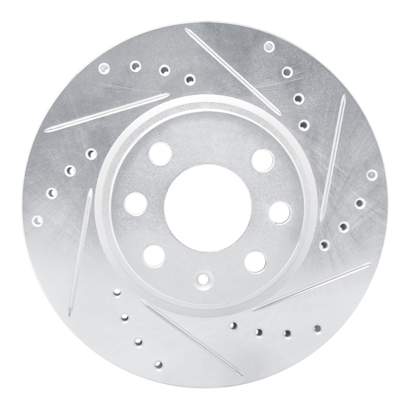 Picture of RNC Brake Rotor - Drill & Slot - R1 02-17 Chevrolet CORSA (Mexico) Front Right Drilled & Slotted Silver Brake Rotor rnc631-92031R